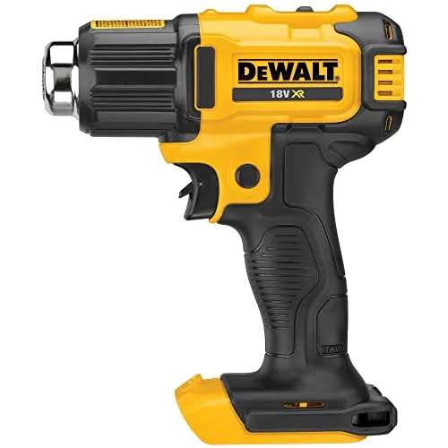 Dewalt 18 Volt Akku-Heißluftpistole DCE530N - 2 Gebläse- und Temperaturstufen, leistungsstark und vielseitig einsetzbar für Heimwerker und Profis