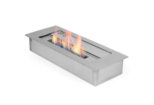 cm Edelstahl Bioethanol Brenner 2,5 l - Silber 40 cm - Eleganter 40 cm Edelstahl Bioethanol Brenner mit 2,5 l Fassungsvermögen. Doppelwandige Konstruktion für sichere Nutzung und regulierbare Flamme. Ideal für stimmungsvolle Abende!