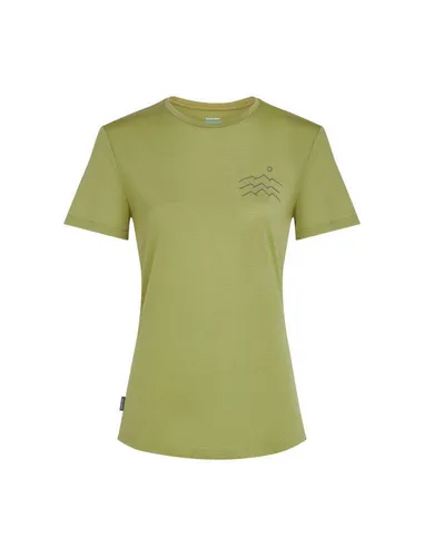 Icebreaker Merinomix 125 Cool-Lite Sphere Damen T-Shirt - Hellgrün - XS - Funktionsunterwäsche aus atmungsaktivem Cool-Lite Material, ideal für aktive Frauen, die Komfort und Stil schätzen.