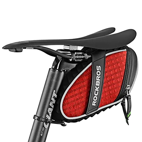 ROCKBROS Fahrrad Satteltaschen Fahrradsitz Taschen Werkzeugtasche Fahrradtasche Wasserabweisend beim Leichten Regen Reflektierend