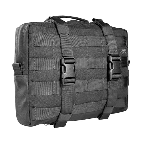 Tasmanian Tiger Tac Pouch 10 MKII - Zusatztasche black - Schutzhüllen Schutztaschen, vielseitig einsetzbare Tasche mit MOLLE-Druckknopf-System für sichere Befestigung an Rucksäcken und zusätzlichem Komfort durch abnehmbare Kompressionsriemen.