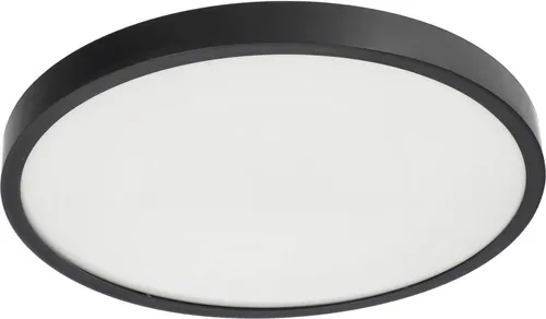 LED-Plafond PERETI 24W schwarzer Ring 35cm, 3000K warme Farbe, 2400lm, IP44, 220-240V EDO777616 EDO