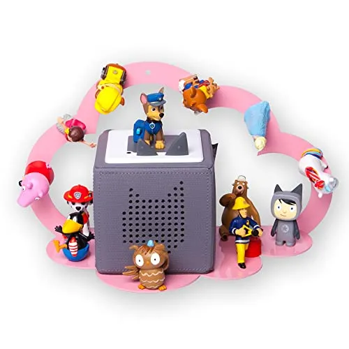 moin minis Wolke Rosa für Toniebox - Kinderzimmerregal im himmlischen Wolkendesign, bietet Platz für bis zu 25 Tonies und die Tonie Box. Robust und multifunktional, ideal für Ordnung und kreative Gestaltung im Spielzimmer.