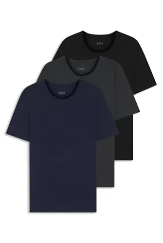 BOSS Hugo Herren T-Shirt Rn 3p Co T-Shirt, Open Blue 497, XL - Hochwertige T-Shirts für Herren mit Logo-Stickerei, getragen von David Beckham in der BOSS ONE Kampagne für stilbewusste Männer.