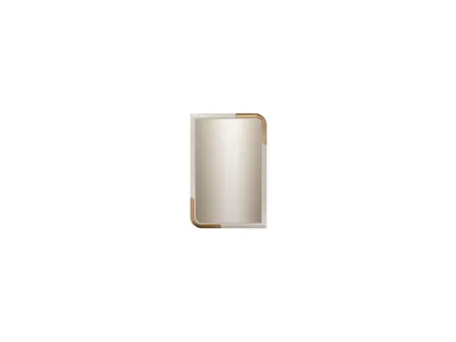 Moderne Wandspiegel im zeitgenössischen Design - Stylischer Wandspiegel mit rechteckiger Form und beigem Holzrahmen. Ideal für jedes Zimmer, bringt Licht und Eleganz in Ihr Zuhause.