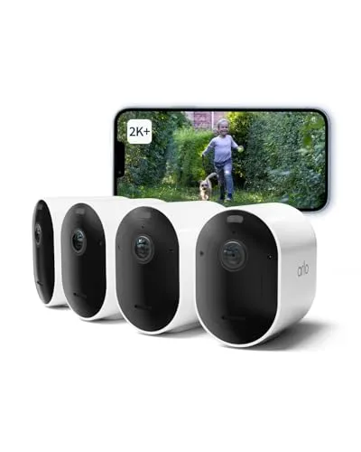 Arlo Pro 5 Überwachungskamera Außen WLAN - 2K+ HDR Video, Kabellos, 160° Blickwinkel - Überwachungskamera mit 2K+ HDR Video und verbesserter Farbnachtsicht. 100% kabellos für einfache Installation und Smart Home-Integration.
