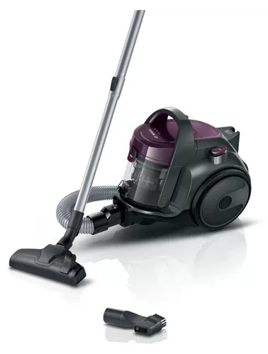 Bosch BGC05AAA1 GS05 Cleann n Staubsauger ohne Beutel, leicht und allergikerfreundlich mit waschbarem HEPA H12 Filter, 700 W, 1,5 l, Violett -