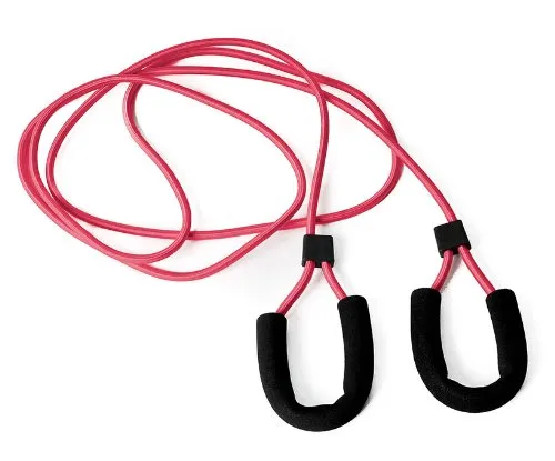 Deuser Zugseil stark Fitnessband, Bordeaux, one Size - Widerstandsbänder für vielseitiges Training, ideal für Ski-Langlauf, Schwimmen und Krafttraining. Hochwertiges Material mit Zugstärke von 20-50 kg, inklusive Trainingsanleitung und iOS-App für optimale Nutzung.