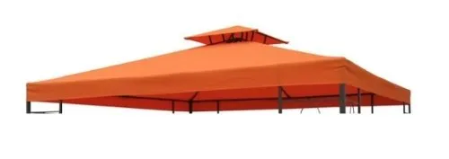 WASSERDICHT Pavillondach terracotta 2,98x2,98m Dach Pavillon Pavillion NEU WASSERFEST