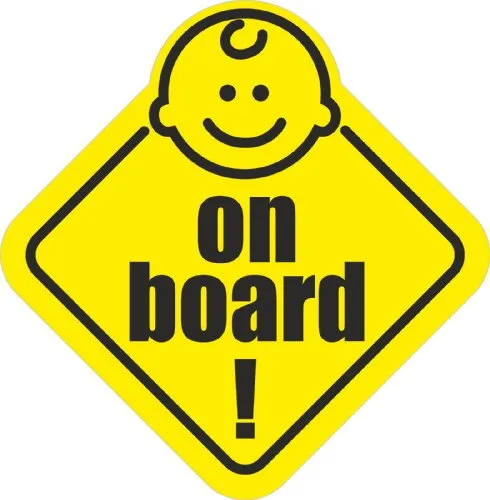 Aufkleber Baby on Board/an Bord/KFZ Außenanwendung 10 cm