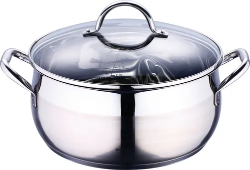 BERGNER Gourmet Kochtopf mit Glasdeckel 8L