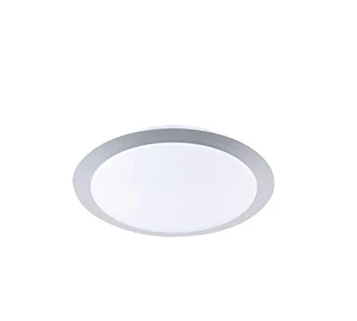 Trio Leuchten LED-Deckenleuchte titanfarbig, 30 cm - Moderne LED-Deckenleuchte in titanfarbigem Metall mit hochwertigem weißen Acryl-Schirm. Inklusive energiesparender 9W LED für warmweißes Licht und dimmbar für individuelle Beleuchtung.
