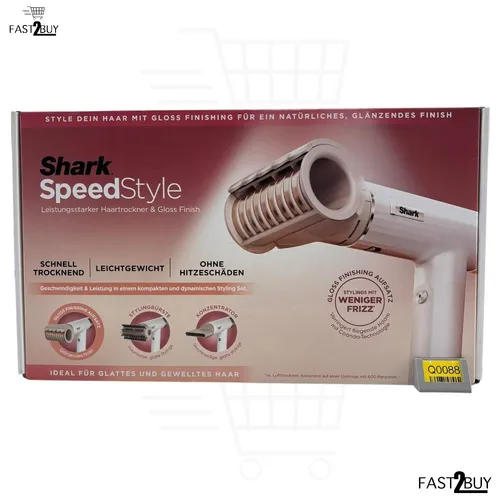 Shark HD333DE Haarstyler und -trockner - Haartrockner mit SpeedStyle-Funktion für glattes oder welliges Haar, ideal für schnelles Styling und vielseitige Looks.