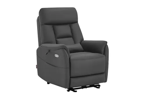 MCombo Elektrisch Relaxsessel Massagesessel 7063 - Sessel mit elektrischer Relaxfunktion und Massage, ideal zum Entspannen und Wohlfühlen in stilvollem grau.
