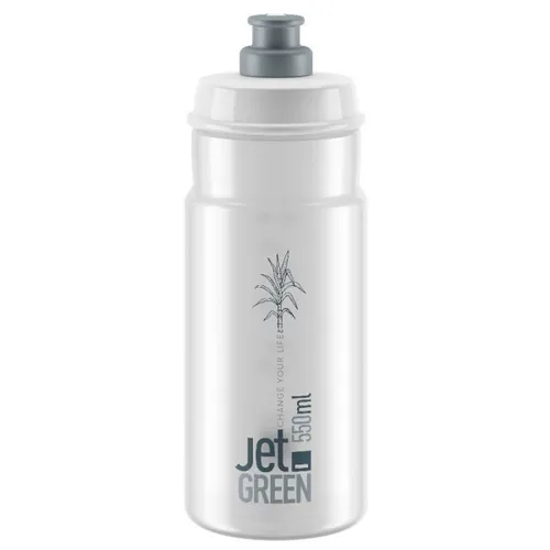 Elite - Jet Green - Fahrrad Trinkflasche Gr 550 ml grau/weiß