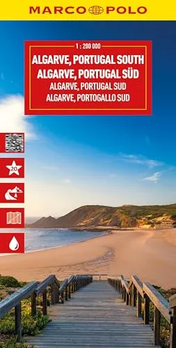 MARCO POLO Reisekarte Algarve, Portugal Süd 1:200.000: Straßenkarte und Autokarte mit sehenswerten Strecken, Highlights und digitaler Erweiterung (Marco Polo Maps)