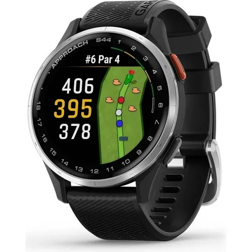 Garmin Approach S44 GPS-Entfernungsmesser Uhr - Golf-GPS-Gerät mit über 10 Stunden Akkulaufzeit, Bluetooth-Funktion und präzisen Messungen für ein optimales Golferlebnis.