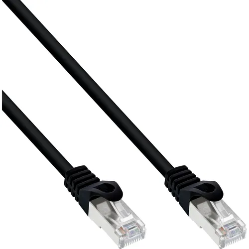 InLine Patchkabel, F/UTP, Cat.5e, schwarz, 2m, 2 m, Cat5e, F/UTP (FTP), RJ-45, RJ-45, Schwarz