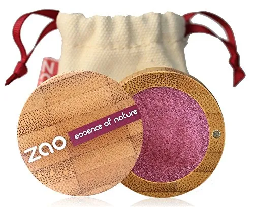 ZAO Pearly Eyeshadow 115 rubinrot weinrot pflaume Lidschatten schimmernd / Perlglanz in nachfüllbarer Bambus-Dose
