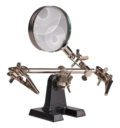 Helfende Hand mit Lupe  3. Hand mit Lupe