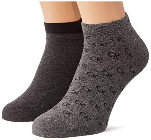 Calvin Klein All Over CK Logo Men's Liner Socks 2 pack