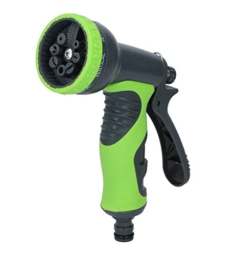 Multifunktions-Spritzpistole, Handbrause mit 8 Funktionen-Sprühkopf für unterschiedliche Gieß- und Reinigungsarbeiten, Schnellkupplungs-Anschluss