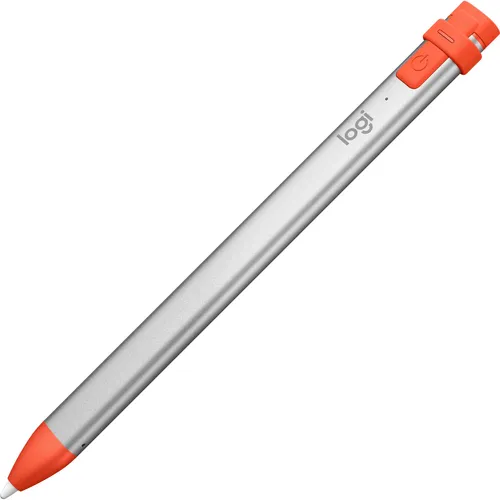 Logitech Digital Pen Crayon Orange Silver - Stylischer digitaler Stift für Tablets, präzise und ideal für kreative Anwendungen