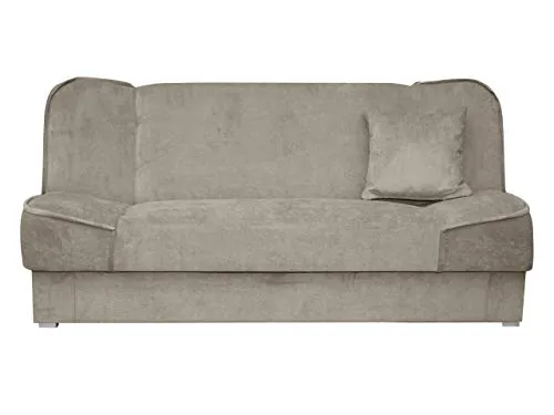 Mirjan24 Schlafsofa Gemini – 3-Sitzer mit Bettkasten und Schlaffunktion - Elegantes Sofa mit 175x104 cm ebener Schlaffläche, ideal für Gäste. Füße in Silber und stilvolles Design machen es zum Blickfang in jedem Raum.