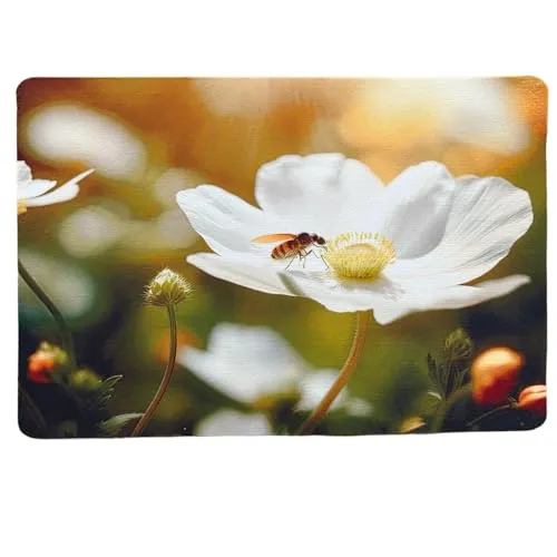 Traumduft Dekoset Tischset Platzdeckchen Platzset Bienchen waschbar 40 x 30 cm, Set Größe:1 er Set