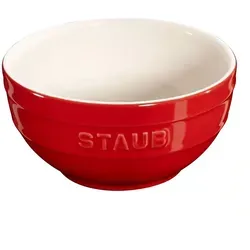 Rührschüssel aus Keramik, rot - Schalen & Schüsseln, stilvolle Kirsch-Rote Rührschüssel aus hochwertiger Keramik, ideal für die Zubereitung von Speisen.