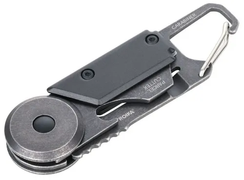 Mini-Werkzeug mit 5 Funktionen, Paketmesser, Karabinerhaken, kleine Sägeklinge