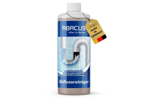 ABACUS Abflussreiniger, Rohrreiniger, Rohrfrei, Abflussfrei Badreiniger (Sicher für Rohre und Dichtungen, [- Wirkt sogar bei stehendem Wasser Löst hartnäckigste Verstopfungen)
