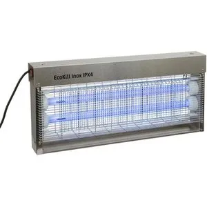 Kerbl 299936 Elektrische Fliegenvernichter Ecokill - Insektenschutzplissees, spritzwassergeschützte Elektronik IPX4 für sicheren Einsatz in feuchten Bereichen wie Stall und Outdoor