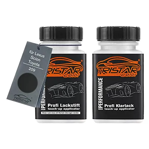 TRISTARcolor Autolack Lackstift Set für Lexus/Scion/Toyota 209 Black Perl/Black Sand Perl Basislack Klarlack je 50ml