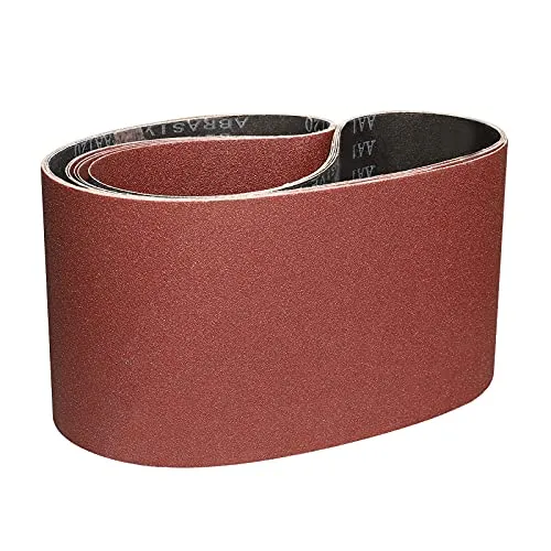 Sruhrak Schleifband 150X1220mm- 6 Stück Bandschleifer Schleifbänder, je 1 Stück Körnungen 60/80/120/180/240/400 Schleifband-Set, zum Schleifen, Feilen, Schärfen und Entrosten