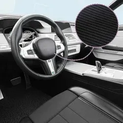 vidaXL Autofolien 2 Stk. 3D Schwarz 100x150 cm - Design- & Sonnenschutzfolien, selbstklebend mit 3D-Kohlefaser-Optik für blasenfreie Anbringung und langlebigen Hightech-Look im Auto.