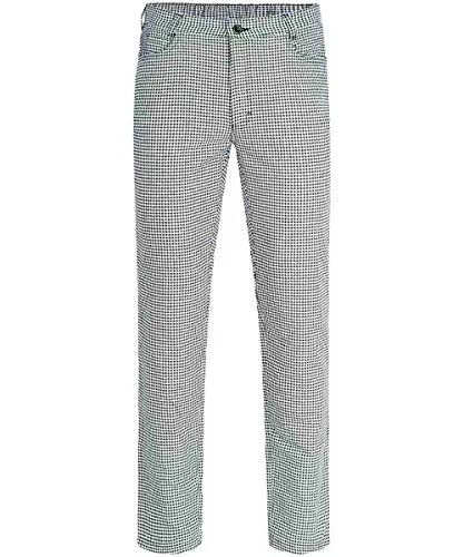 Greiff Herren Hose 5 Pocket RF Cuisin s/w pepita 48 - Hochwertige Pantoletten mit Regular Fit, Gummibund und 95°C Waschbarkeit, ideal für Komfort und Pflegeleichtigkeit.