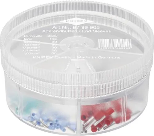 Knipex Aderendhülsen-Sortiment 0,25-1 qmm - 97 99 905