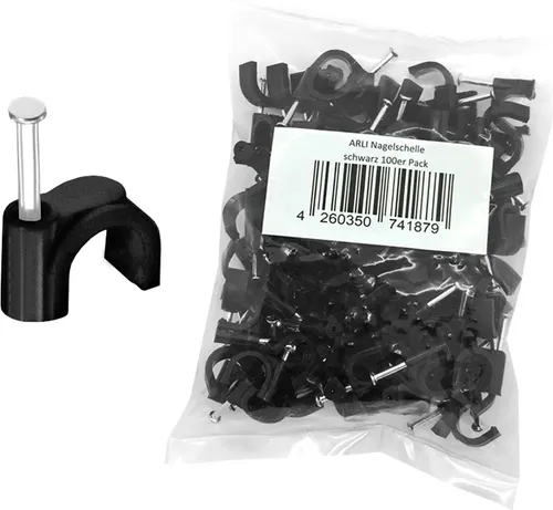 100x ARLI Nagelschelle 7 mm schwarz