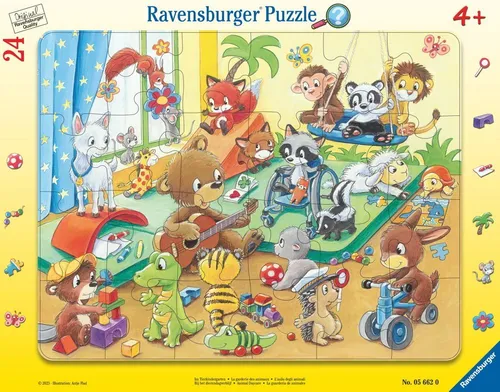 Ravensburger Puzzle 24 Teile Ravensburger Kinder Rahmen Puzzle Im Tierkindergarten 05662, 24 Puzzleteile