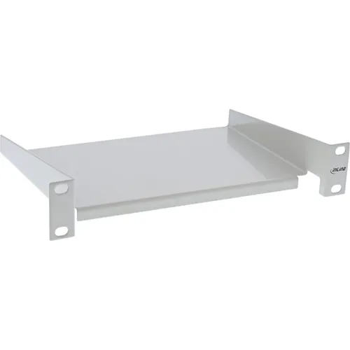 InLine® 10 zoll Fachboden, 160mm, 10kg, 1HE, RAL 7035 grau