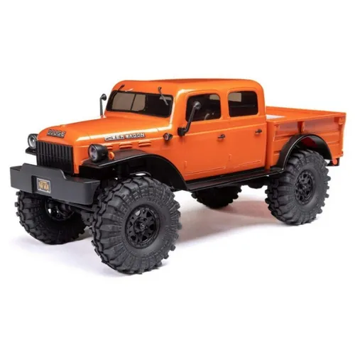Axial RC Truck SCX24 40's 4 Door Dodge Power Wagon Orange 1/24 - RTR - RC-Modelle mit detailliertem ABS-Hartkörper, ölgefüllten Stoßdämpfern und robusten Pro-Line Reifen, perfekt für Offroad-Abenteuer.