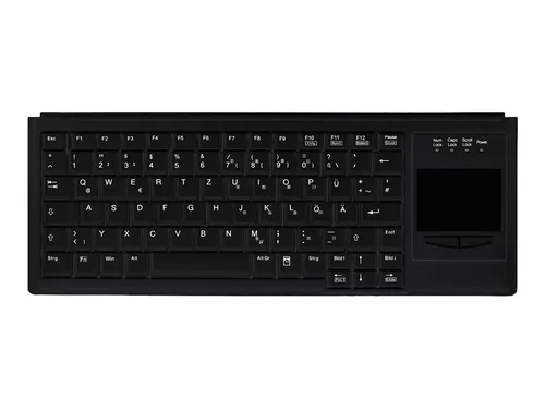Active Key IndustrialKey AK-4400-G Tastatur mit Touchpad - Robuste QWERTZ-Tastatur mit integriertem Touchpad, ideal für industrielle Anwendungen und den Einsatz in rauen Umgebungen.