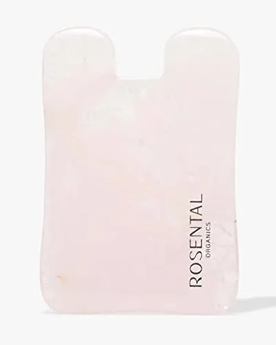 Rose Quartz Gua Sha - Gesichtsmassage Stein - Massagegeräte für entspannende Gesichtsmassagen, aus hochwertigem Rosenquarz für strahlende Haut und verbesserte Durchblutung.