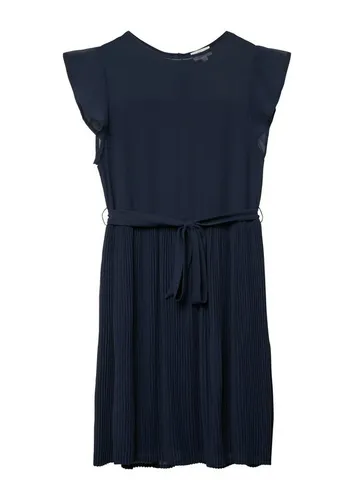 s.Oliver Midikleid 146 in Blau - Elegantes Midikleid aus 100% Polyester mit weichem Viskosefutter, ideal für besondere Anlässe oder den Alltag. Bequem und stilvoll!