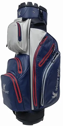 Cartbag Waterproof Orga Pro – Wasserdichtes Golf-Organizer-Bag in Blau/Grau/Rot