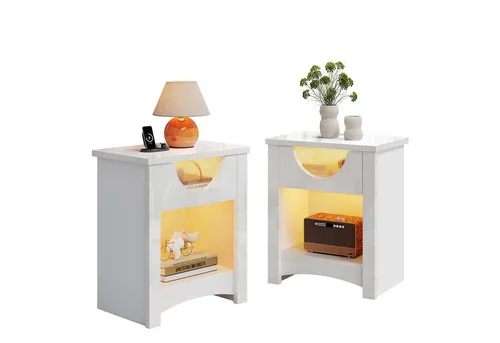 Bestier Nachttisch mit Schublade und USB-Anschlüssen