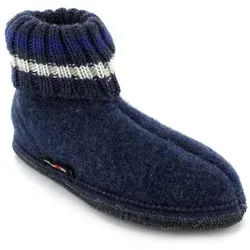 Haflinger Kids Paul Hüttenschuhe - Blau, Größe 23 - Bequeme gefilzte Wollhausschuhe mit farblich abgestimmtem Strickbund, ideal für Reisen. Material: 100% Wolle. Entdecken Sie weitere Top-Angebote von Haflinger bei Bergfreunde.de!