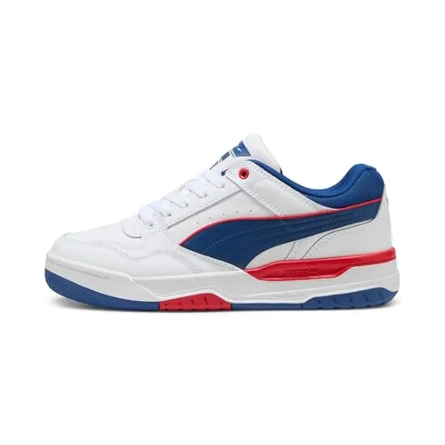 PUMA Unisex Rebound Retro Sneaker, All TIME RED-Clyde ROYAL White, 40.5 EU - Herren-Sneaker mit regulärer Breite, kombiniert Leder-Overlays und einen atmungsaktiven Mesh-Schaft für optimalen Tragekomfort.