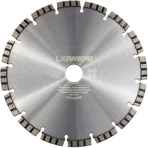 LXDIAMOND Diamant-Trennscheibe 230 mm x 25,4 Stahl-Beton Ziegel Universal Säge